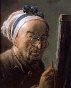 Jean Baptiste Simeon Chardin Chardin bust self portrait china oil painting reproduction